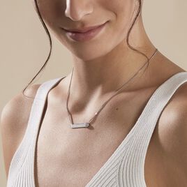 Collier Argent Rosule Oxydes De Zirconium - Colliers fantaisie Femme | Histoire d’Or
