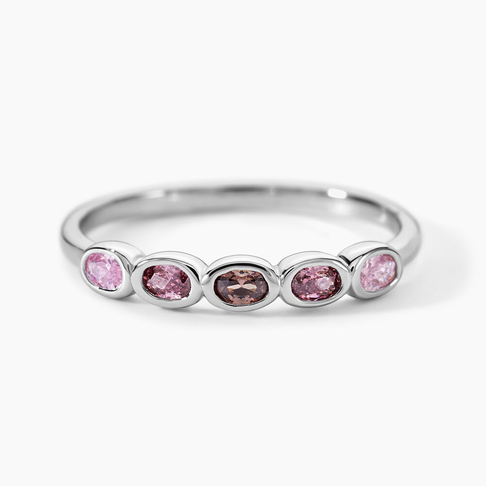 Bague Ilvaae Argent Blanc Oxyde De Zirconium - Pour Femme - Pierre en Oxyde de Zirconium de forme Ovale - Motif Ovale - Histoire d'Or