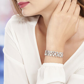 Bracelet Jonc Abrielle Acier Blanc - Bracelets fantaisie Femme | Histoire d’Or