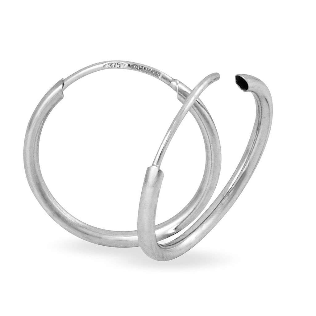 Créoles Dominae Or Blanc - Boucles d'oreilles créoles Femme | Histoire d’Or