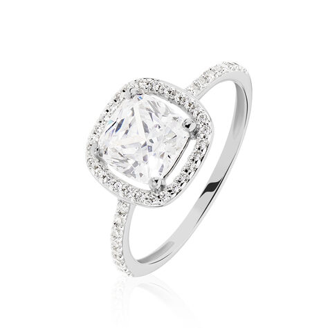 Bague Adrienne Or Blanc Oxyde De Zirconium - Bagues solitaires Femme | Histoire d’Or