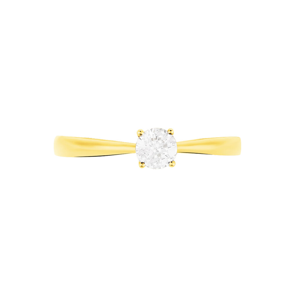 Bague Solitaire Victoria Or Jaune Diamant - Bagues solitaires Femme | Histoire d&rsquo;Or