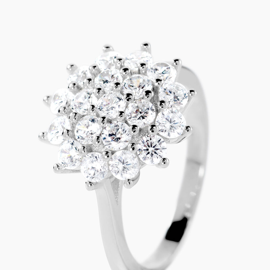 Bague Maximille Argent Blanc Oxyde De Zirconium - Bagues avec pierre Femme | Histoire d&rsquo;Or