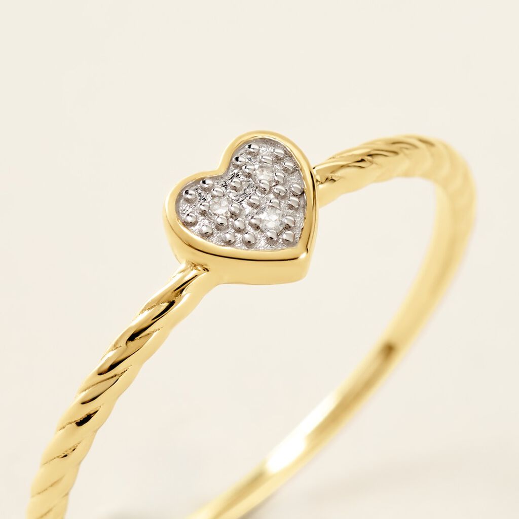 Bague Svana Or Jaune Diamant - Bagues avec pierre Femme | Histoire d’Or