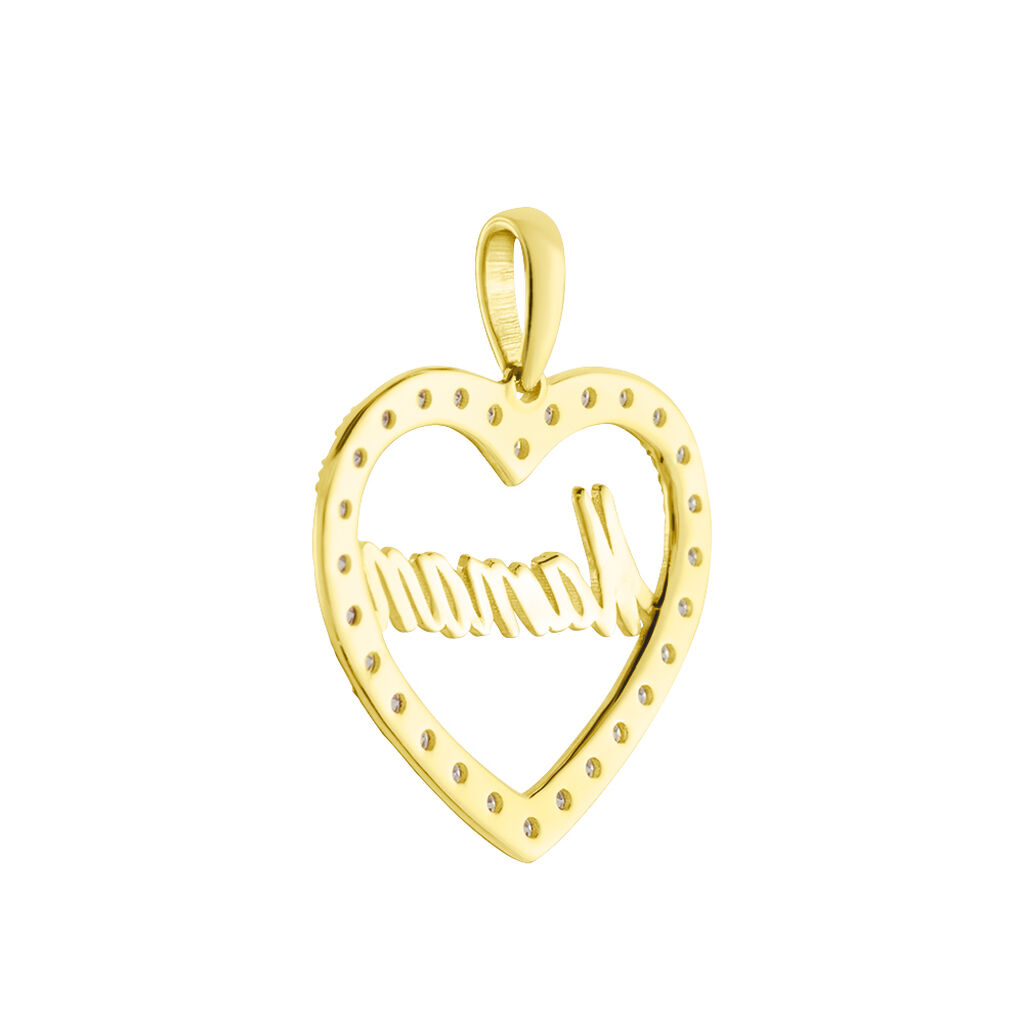 Pendentif Or Jaune Ramouna Oxyde De Zirconium - Pendentifs Femme | Histoire d’Or