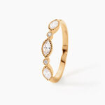 Bague Nyxanne Plaqu&eacute; Or Jaune Oxyde De Zirconium - Bagues avec pierre Femme | Histoire d&rsquo;Or