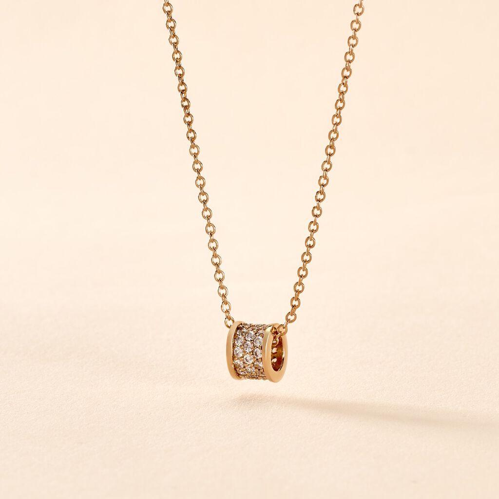 Collier Gia Plaqu&eacute; Or Jaune Oxyde De Zirconium - Colliers fantaisie Femme | Histoire d&rsquo;Or