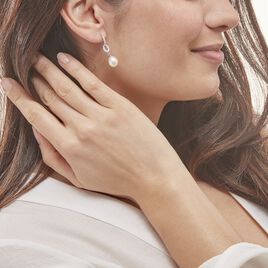 Boucles D'oreilles Pendantes Tiphaine Argent Blanc Perle De Culture - Boucles d'oreilles pendantes Femme | Histoire d’Or