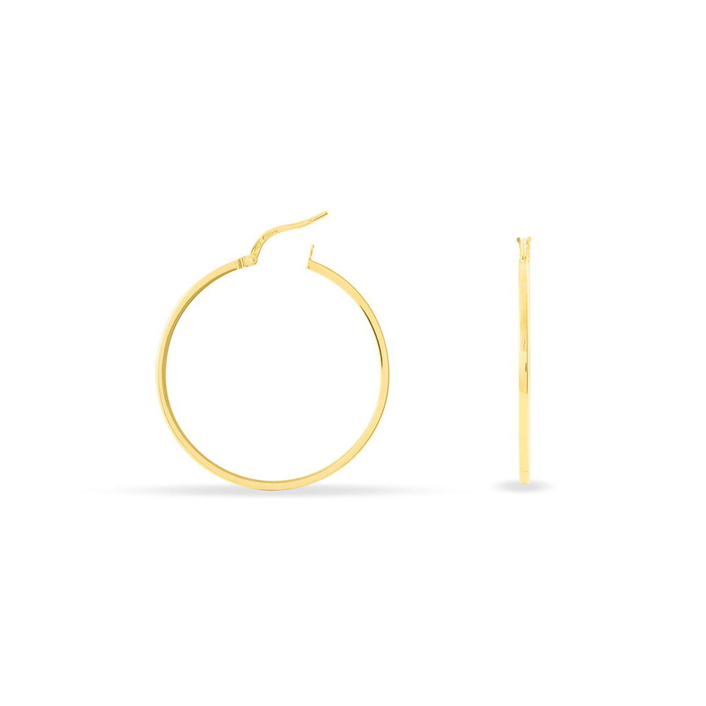 Créoles Thyrza Or Jaune - Boucles d'oreilles créoles Femme | Histoire d’Or