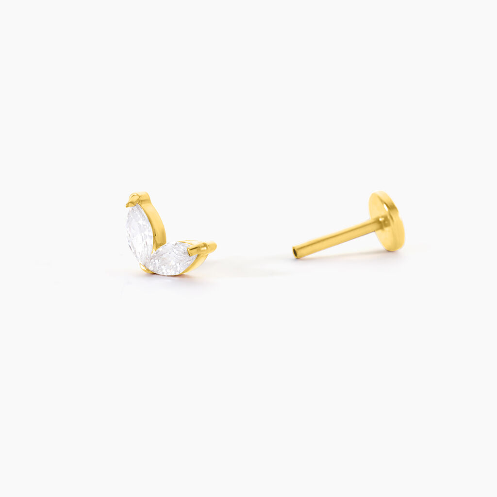 Piercing Judie Acier Jaune Oxyde De Zirconium - Piercings d'oreilles Femme | Histoire d&rsquo;Or