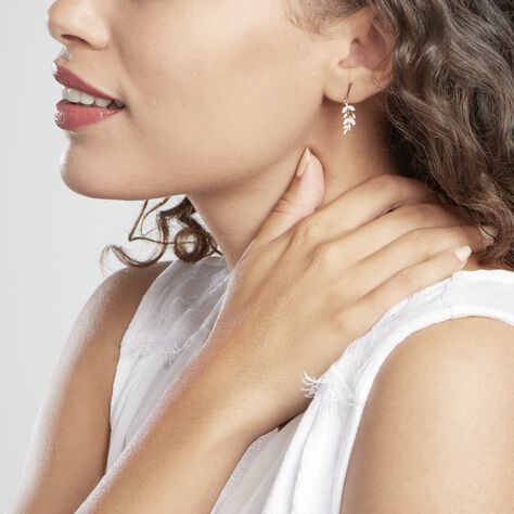Boucles D'oreilles Pendantes Or Jaune Nahia Oxydes De Zirconium - Boucles d'oreilles pendantes Femme | Histoire d’Or