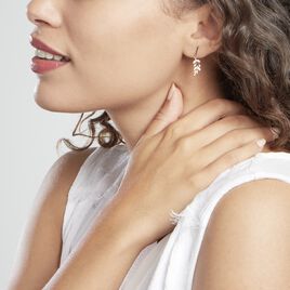 Boucles D'oreilles Pendantes Or Jaune Nahia Oxydes De Zirconium - Boucles d'oreilles pendantes Femme | Histoire d’Or