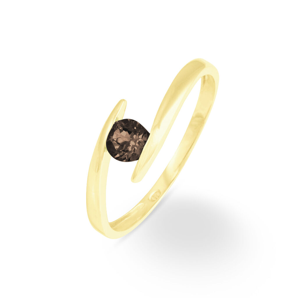 Bague Tiphaine Or Jaune Quartz - Bagues solitaires Femme | Histoire d&rsquo;Or