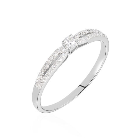 Bague Solitaire Katalina Or Blanc Diamant - Bagues solitaires Femme | Histoire d&rsquo;Or