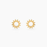Boucles D'oreilles Puces Sunlight Or Jaune - Clous d'oreilles Famille | Histoire d&rsquo;Or