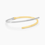 Bracelet Jonc Loise 2 Fils Carres Or Bicolore - Bracelets joncs Femme | Histoire d&rsquo;Or