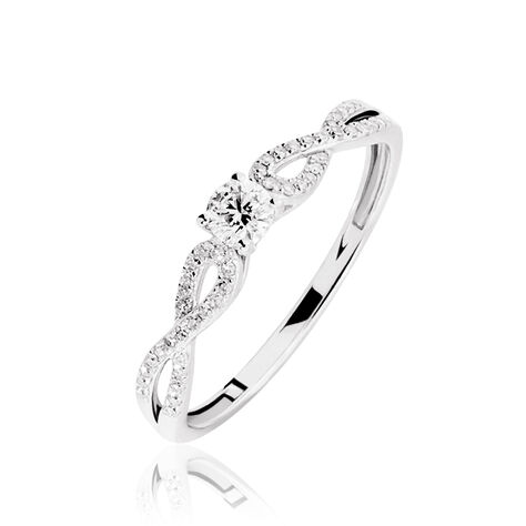 Bague Solitaire Livia Or Blanc Diamant - Bagues solitaires Femme | Histoire d’Or