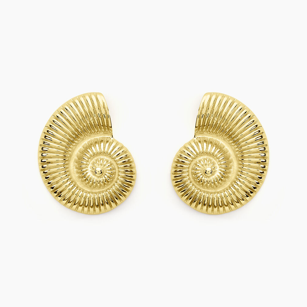 Boucles D'oreille Coquillage Plaquées Or 18K - Style Bohème Plage - Pour Femme - Hypoallergénique - Idée Cadeau Mère Ou Amie - 11