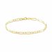 Bracelet Or Jaune Maille Alternée 1/3 - Bracelets chaîne Femme | Histoire d’Or