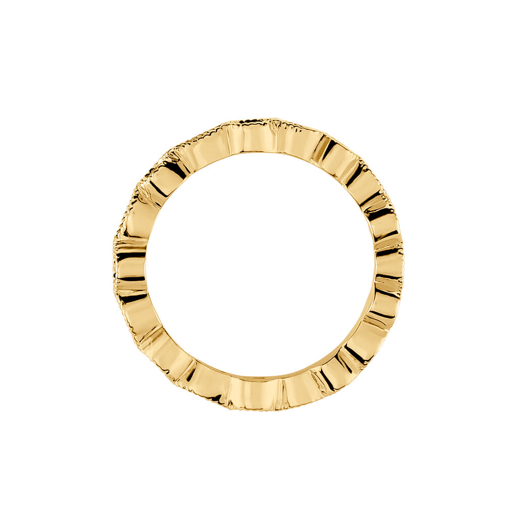 Bague Mencia Plaque Or Jaune Oxyde De Zirconium - Bagues avec pierre Femme | Histoire d&rsquo;Or