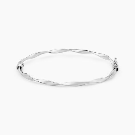 Bracelet Jonc Nathaelae Argent Blanc - Bracelets joncs Femme | Histoire d&rsquo;Or