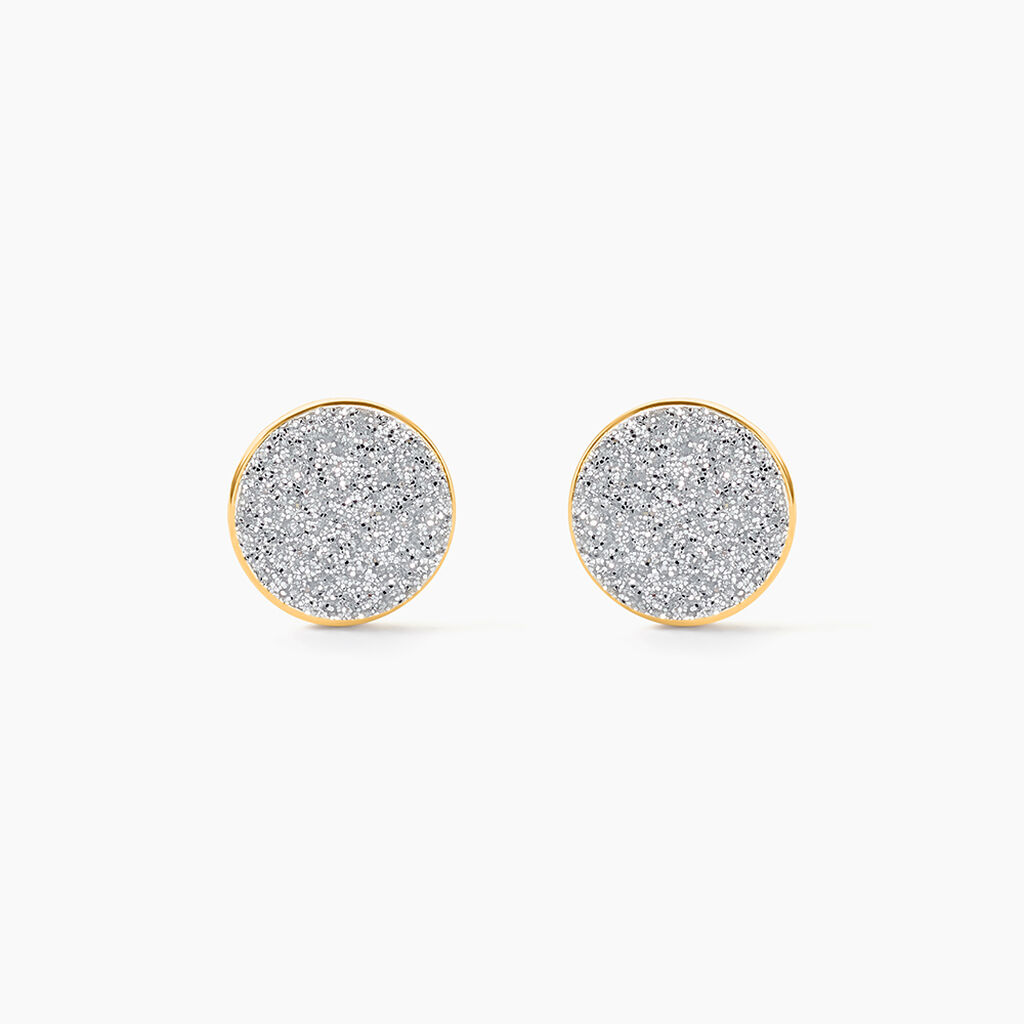 Boucles D'oreilles Puces Eryne Or Jaune - Clous d'oreilles Femme | Histoire d&rsquo;Or