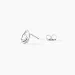Boucles D'oreilles Puces Argent Blanc Temusio Oxydes De Zirconium - Boucles d'oreilles fantaisie Femme | Histoire d&rsquo;Or