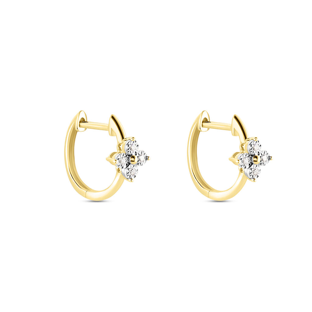 Créoles Eternal Spring Or Jaune Diamant - Boucles d'oreilles créoles Femme | Histoire d’Or