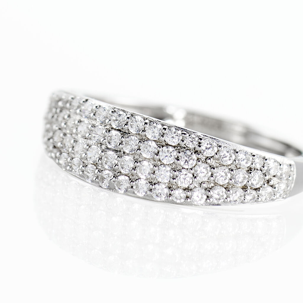 Bague Leanne Argent Blanc Oxyde De Zirconium - Bagues avec pierre Femme | Histoire d’Or