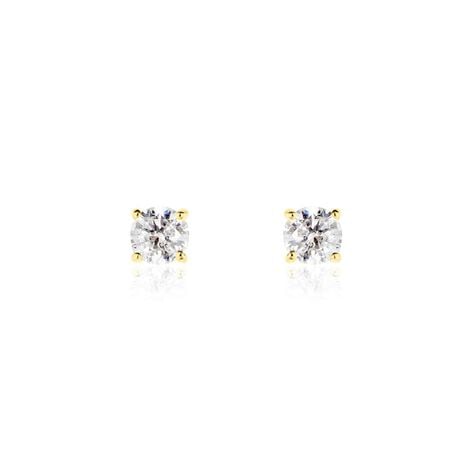 Boucles D'oreilles Puces Aphrodite Or Jaune Diamant - Clous d'oreilles Famille | Histoire d’Or