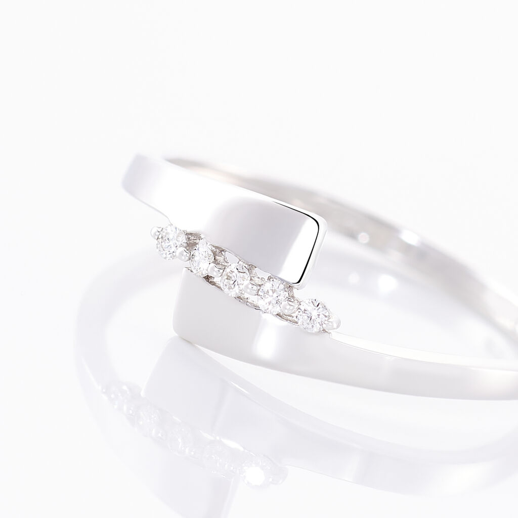 Bague Abbie Or Blanc Diamant - Bagues avec pierre Femme | Histoire d&rsquo;Or