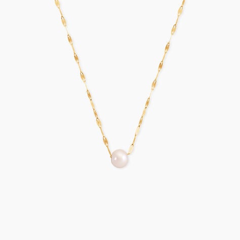 Collier Fliep Argent Dor&eacute; A L'Or 750/1000 Perle De Culture - Colliers pierre Femme | Histoire d&rsquo;Or
