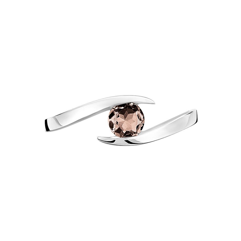 Bague Tiphaine Or Blanc Quartz - Bagues solitaires Femme | Histoire d’Or