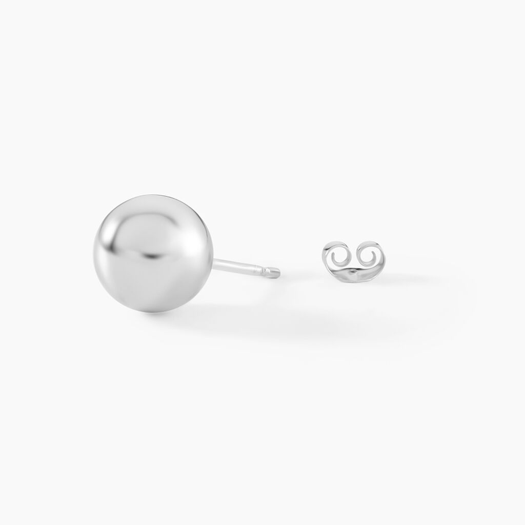 Boucles D'oreilles Puces Virgie Argent Blanc - Boucles d'oreilles fantaisie Femme | Histoire d&rsquo;Or