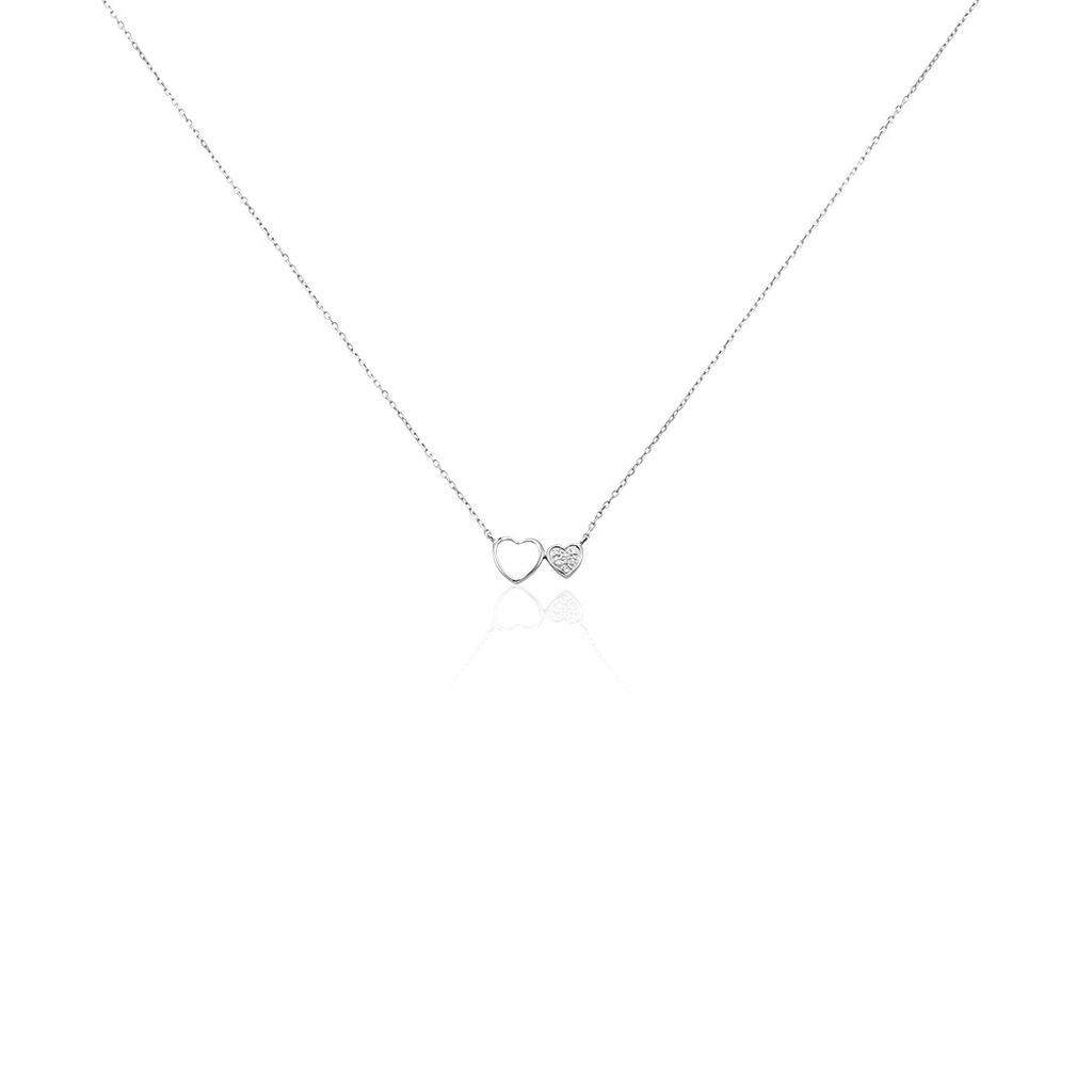 Collier Or Blanc Stacia Diamants - Colliers Femme | Histoire d’Or