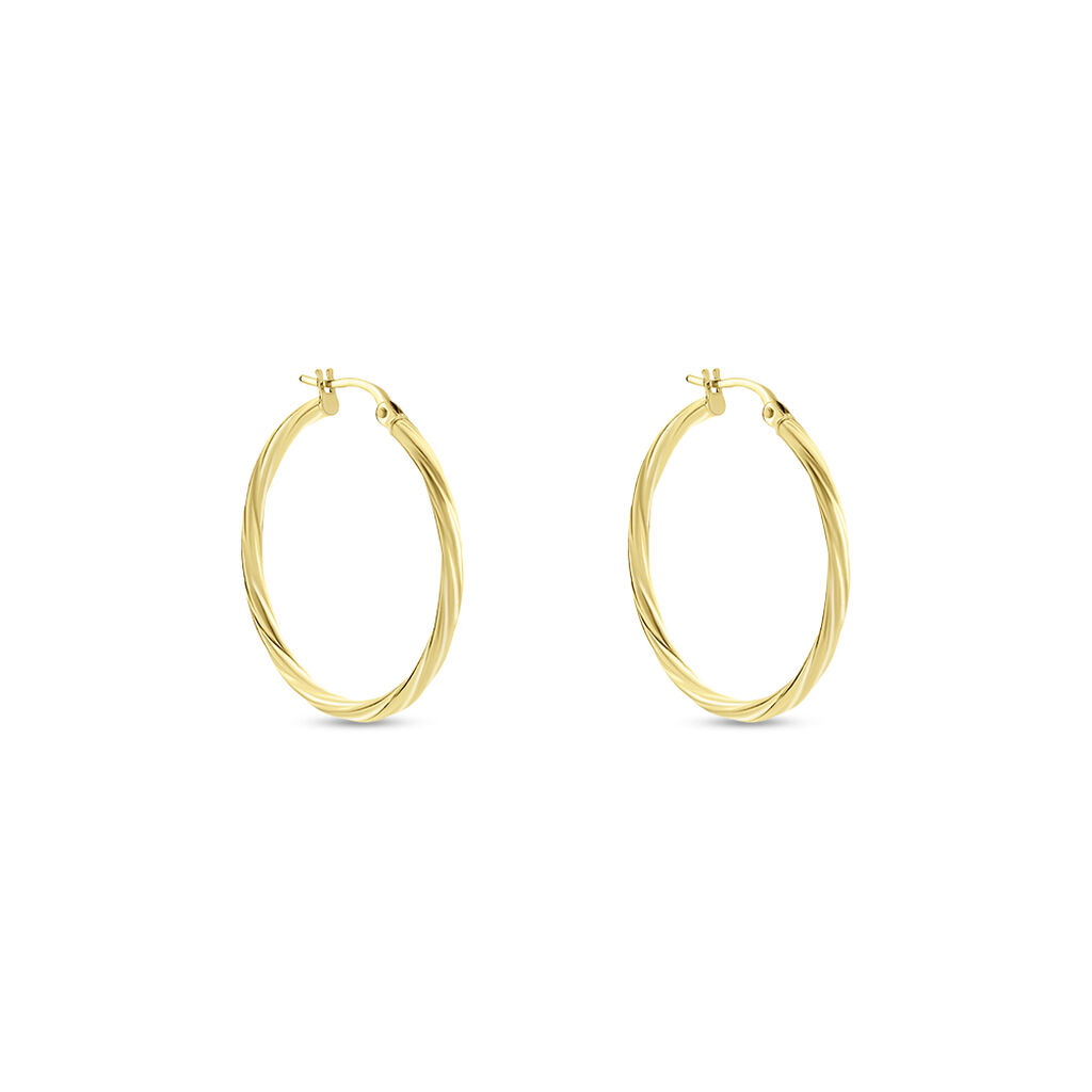 Créoles Youri Or Jaune - Boucles d'oreilles créoles Femme | Histoire d’Or