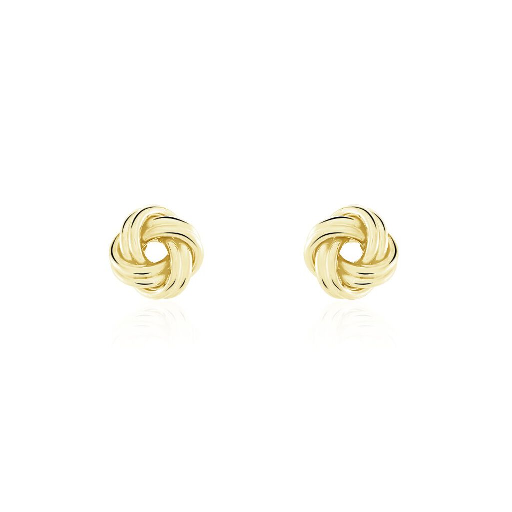Boucles D'oreilles Puces Ilhame Nid Or Jaune - Clous d'oreilles Femme | Histoire d’Or