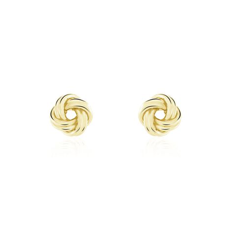 Boucles D'oreilles Puces Ilhame Nid Or Jaune - Clous d'oreilles Femme | Histoire d’Or