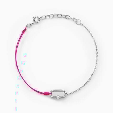 Bracelet Infini Pop Argent Blanc Oxyde De Zirconium - Bracelets cordon Femme | Histoire d’Or