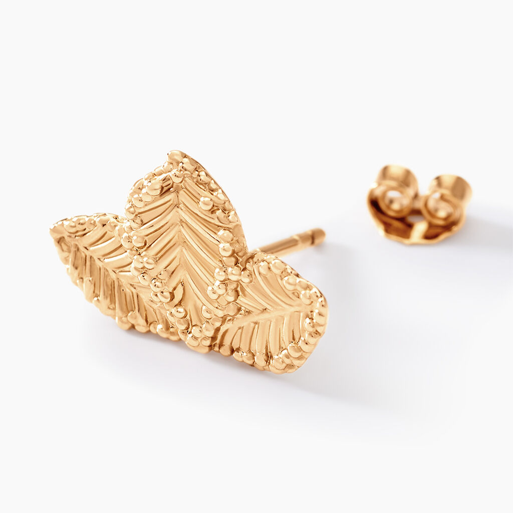 Boucles D'oreilles Puces Tylia Plaqué Or Doré - Boucles d'oreilles fantaisie Femme | Histoire d’Or