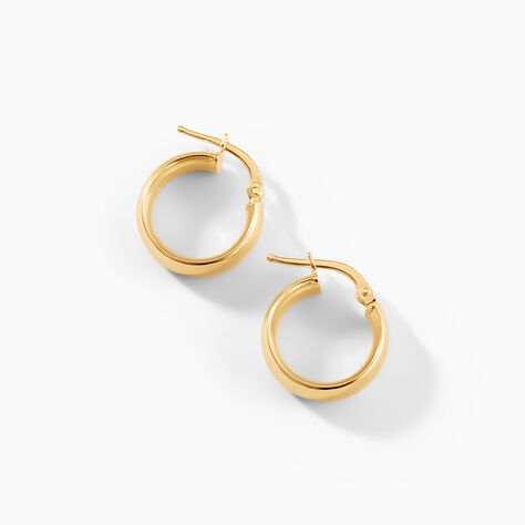 Cr&eacute;oles Terezia Argent Dor&eacute; A L'Or 750/1000 - Boucles d'oreilles cr&eacute;oles Femme | Histoire d&rsquo;Or