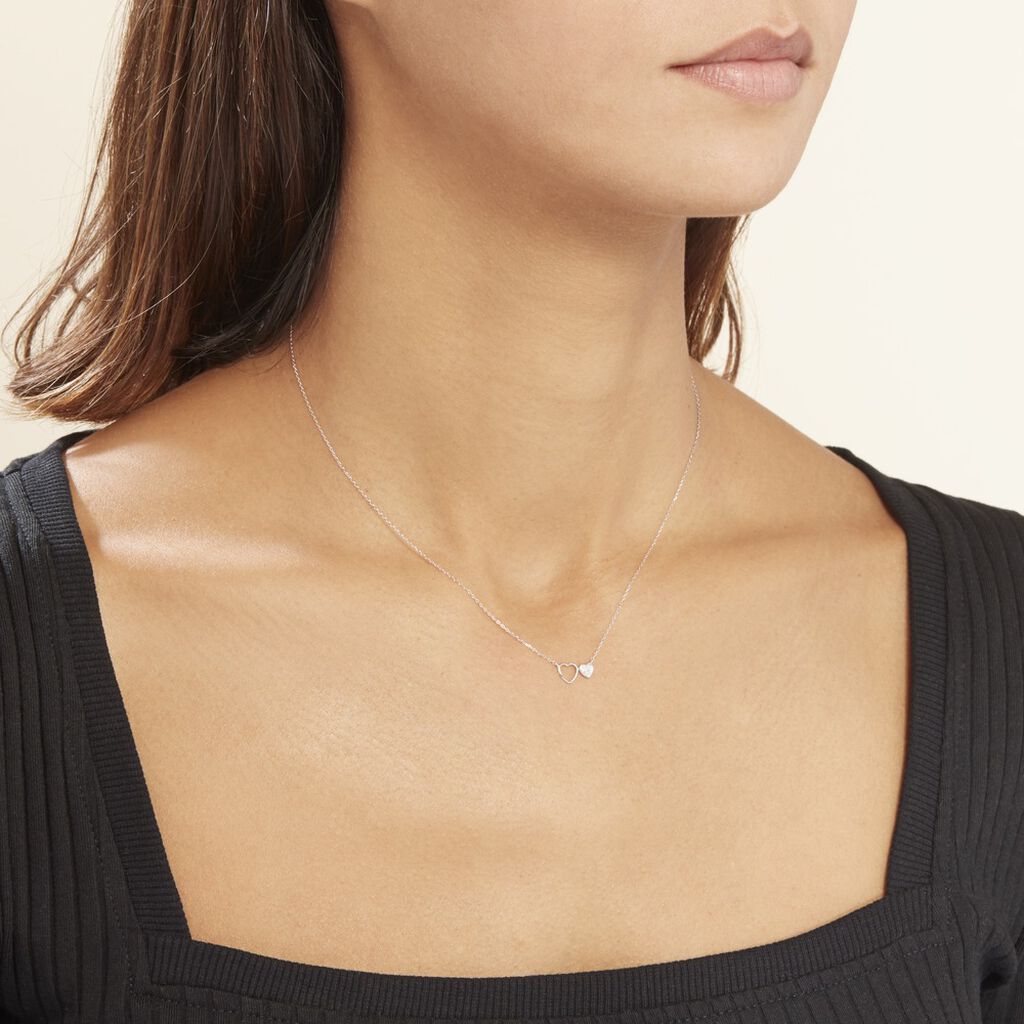 Collier Or Blanc Stacia Diamants - Colliers Femme | Histoire d’Or