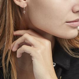 Créole Unitaire Callistea Plaqué Or Jaune Oxyde De Zirconium Oxyde - Boucles d'oreilles créoles Femme | Histoire d’Or