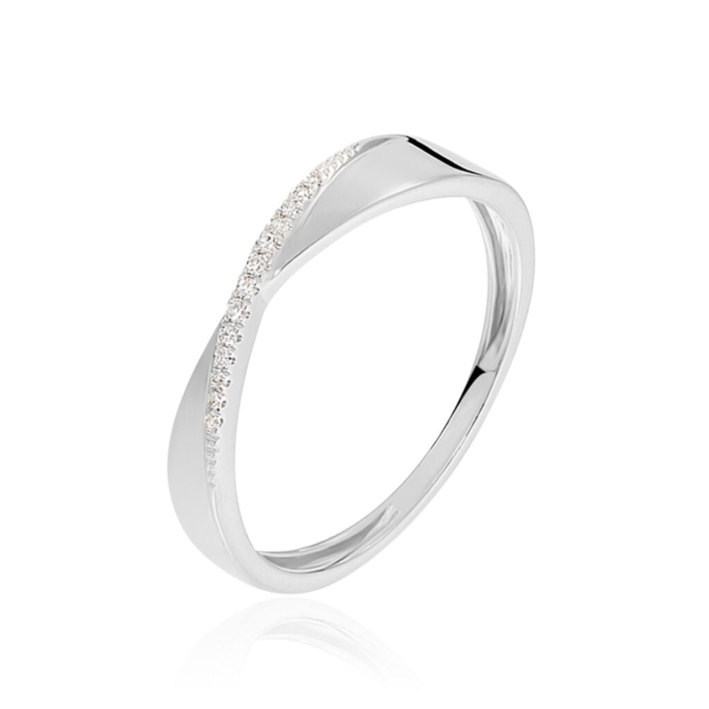 Bague Suzie Or Blanc Diamant - Bijoux Femme | Histoire d&rsquo;Or