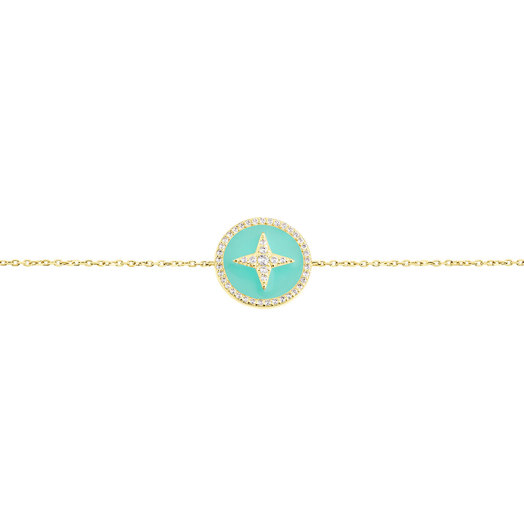 Bracelet Or Jaune Sweet Rosace Oxyde De Zirconium - Bracelets Femme | Histoire d&rsquo;Or