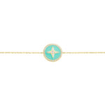 Bracelet Or Jaune Sweet Rosace Oxyde De Zirconium - Bracelets Femme | Histoire d&rsquo;Or
