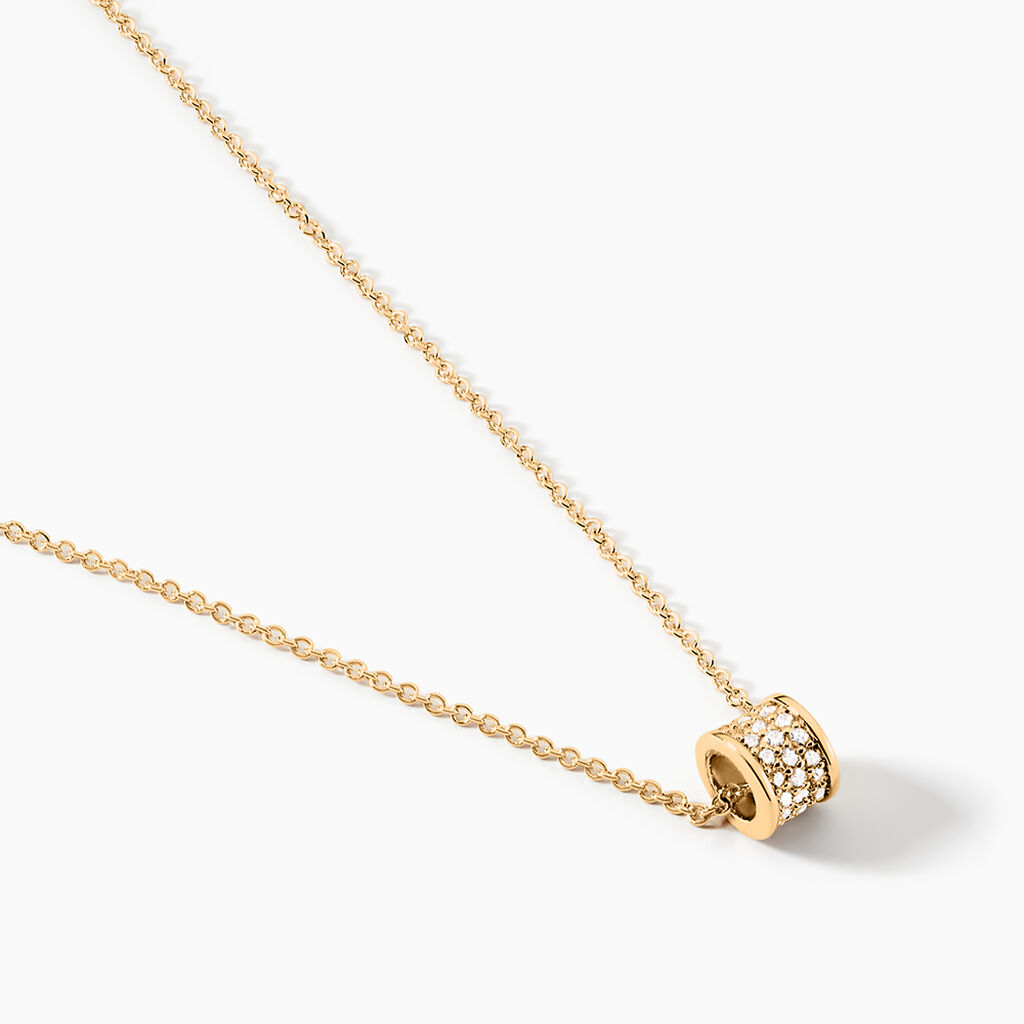 Collier Gia Plaqu&eacute; Or Jaune Oxyde De Zirconium - Colliers fantaisie Femme | Histoire d&rsquo;Or