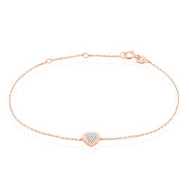 Bracelet Anne-sophie Or Rose Diamant - Bracelets Coeur Femme | Histoire d’Or