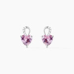 Boucles D'oreilles Puces Argent Blanc Atieno Oxyde De Zirconium - Boucles d'oreilles fantaisie Femme | Histoire d&rsquo;Or