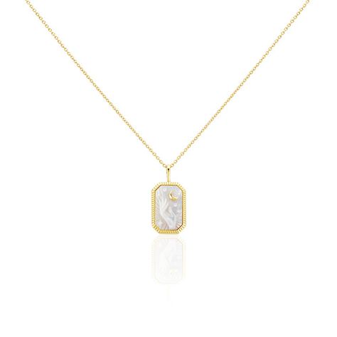 Collier Goddess Argent Doré Nacre - Colliers fantaisie Femme | Histoire d’Or